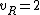 v_R = 2